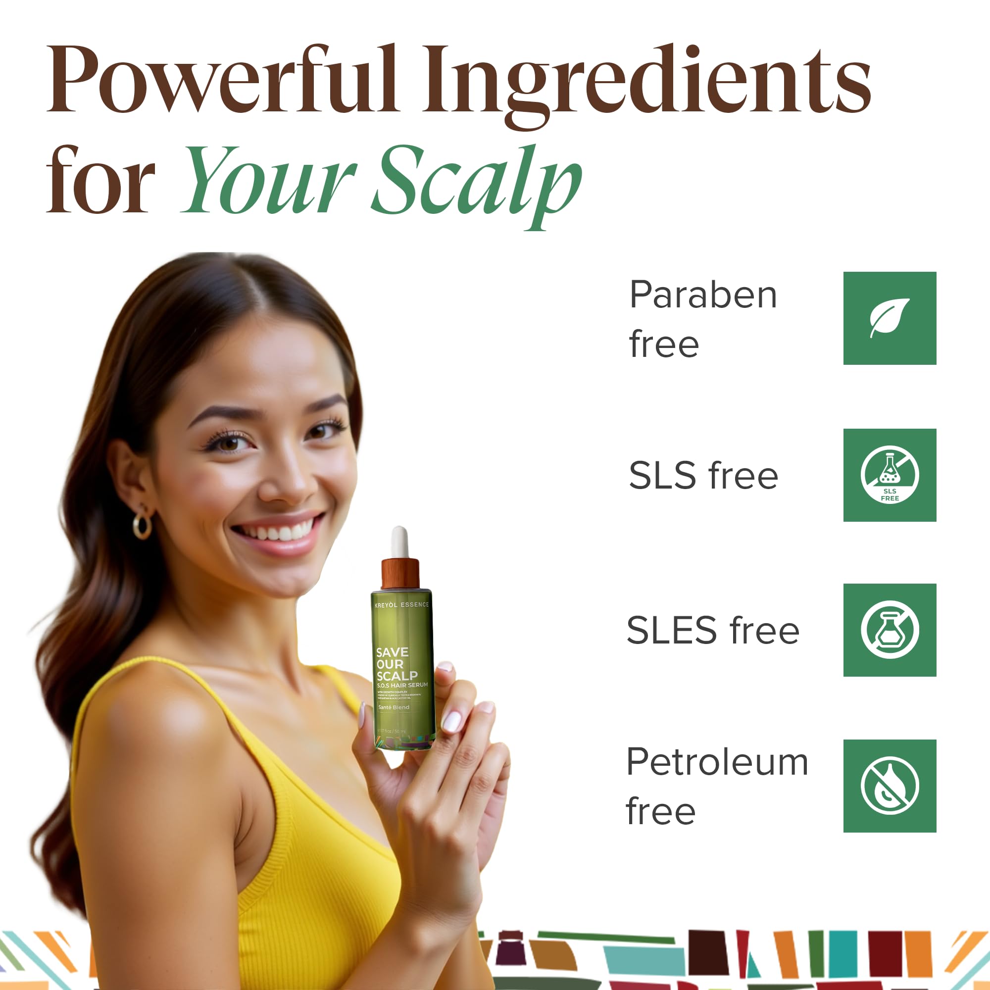 KREYÒL ESSENCE SOS Serum adds shine and smoother strands