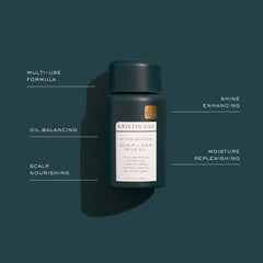 Kristin Ess Anytime Anywhere Milk Oil texture close-up, lightweight hydration.