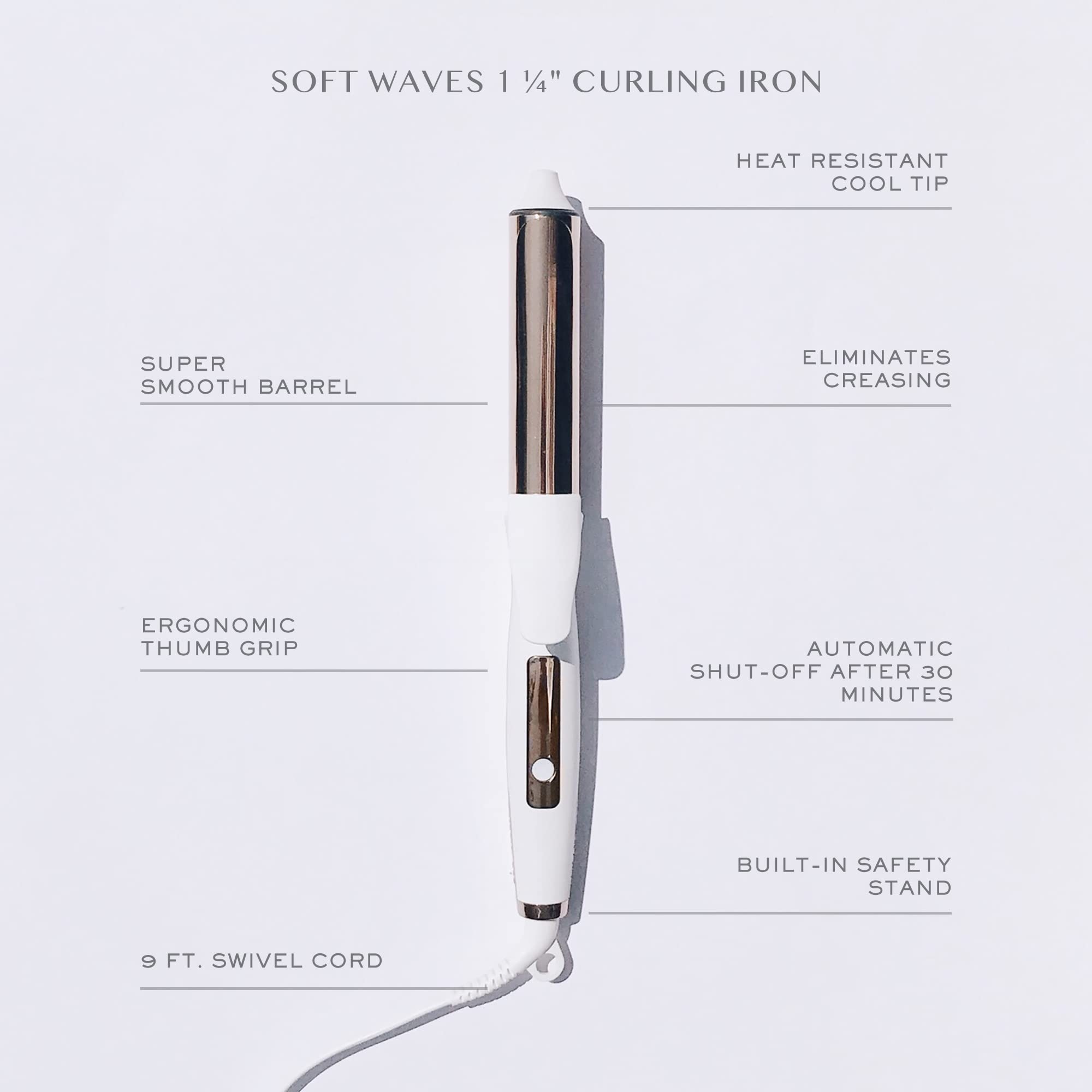 Kristin Ess Hair digital display curling iron enables precise temperature control for tailored styling.