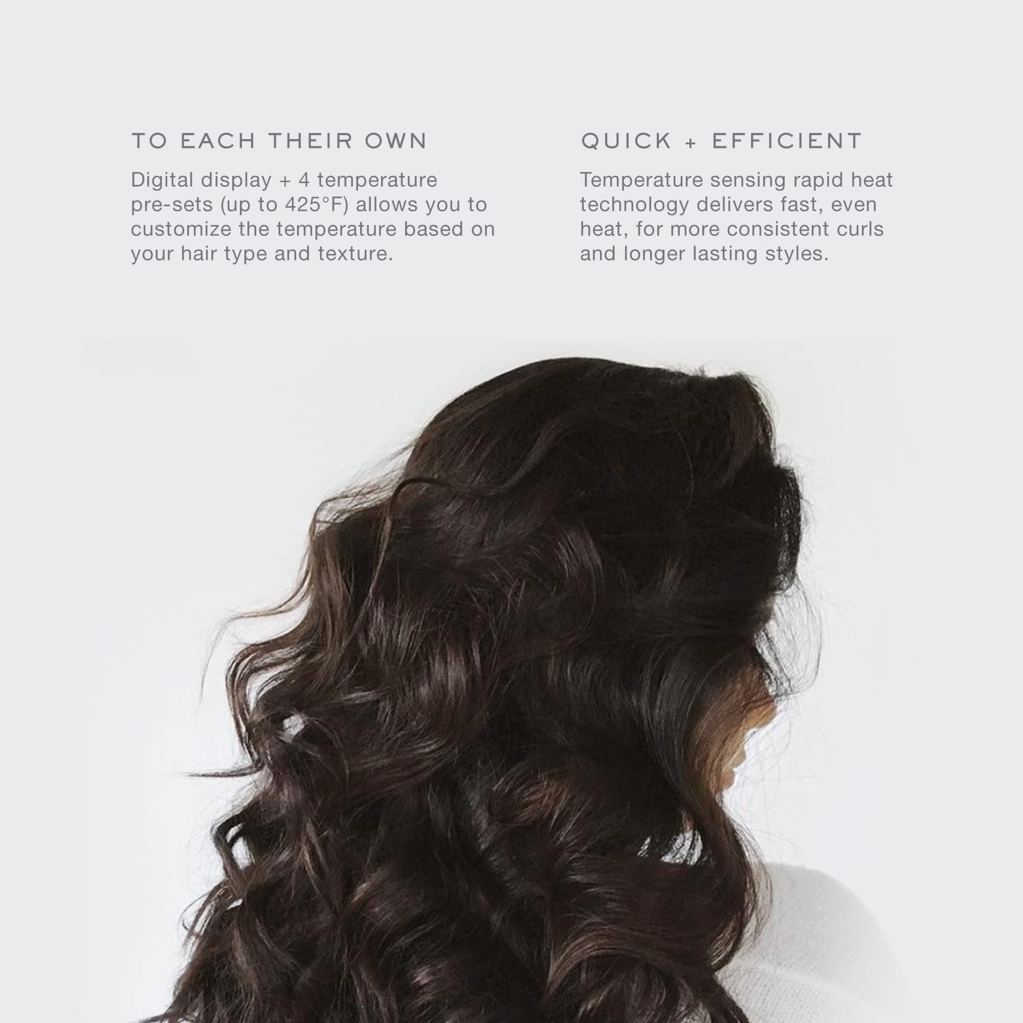 Kristin Ess Hair safety stand keeps the iron steady on any surface.
