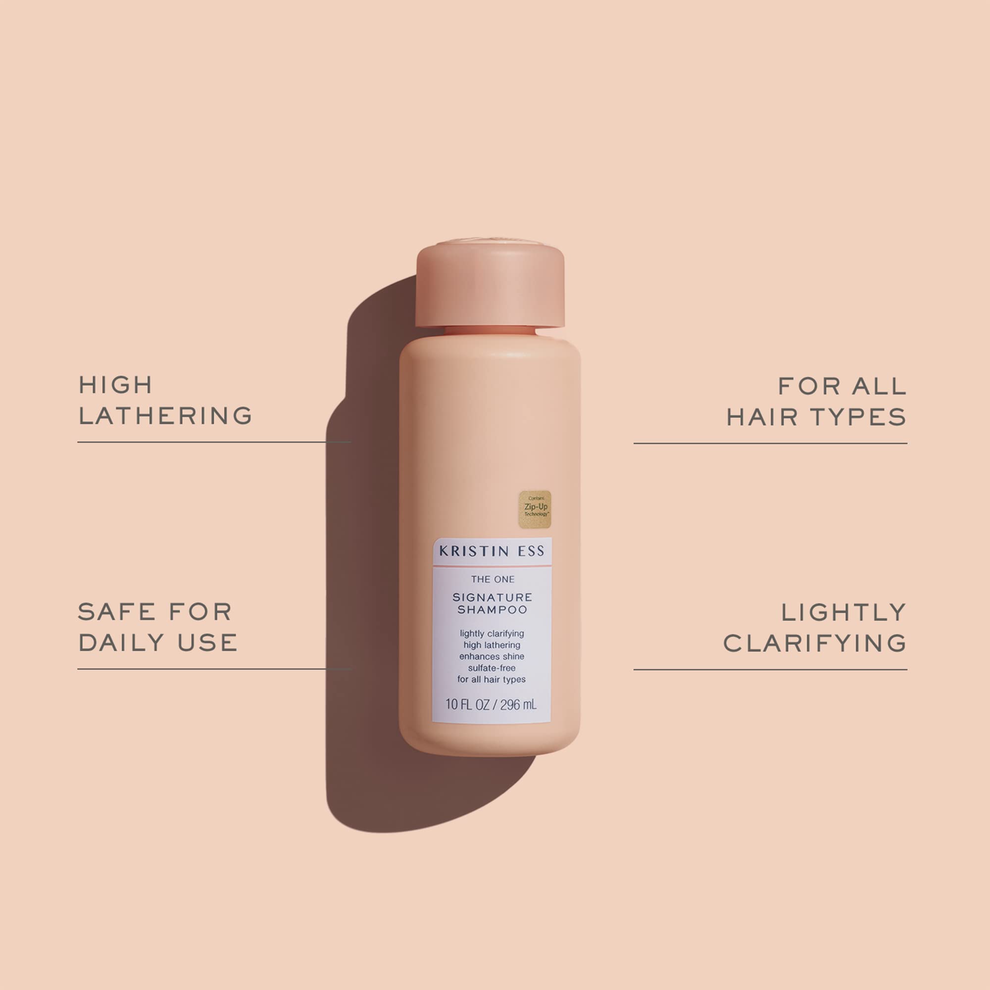 Kristin Ess Hair Signature Conditioner application demonstrates smoothing and detangling