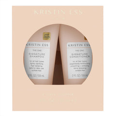Kristin Ess Signature travel shampoo bottle highlights sulfate-free formula for all hair types
