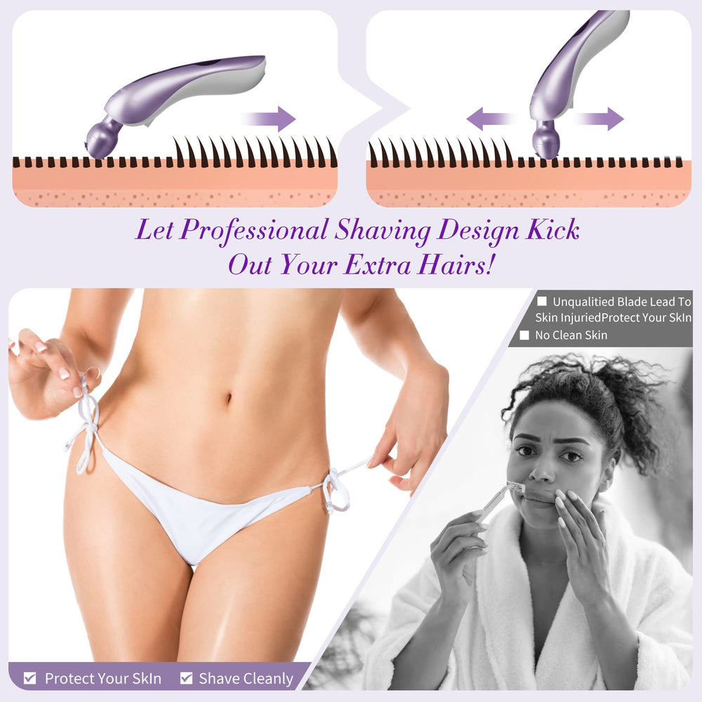 Krovena electric shaver 3D floating foil contours for comfortable bikini and legs.