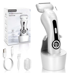 Krovena women's electric razor detachable head for easy cleaning after use.