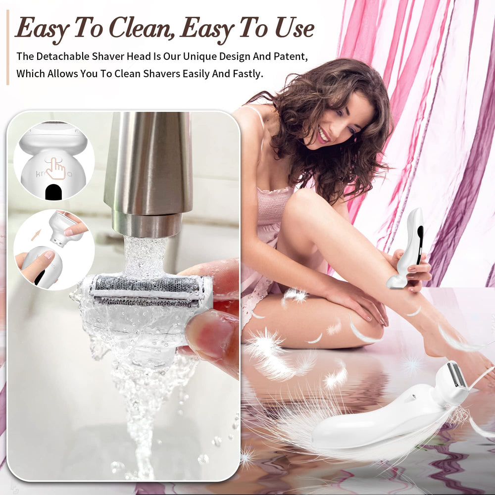 Krovena razor built-in LED light for precise shaving of fine hairs.