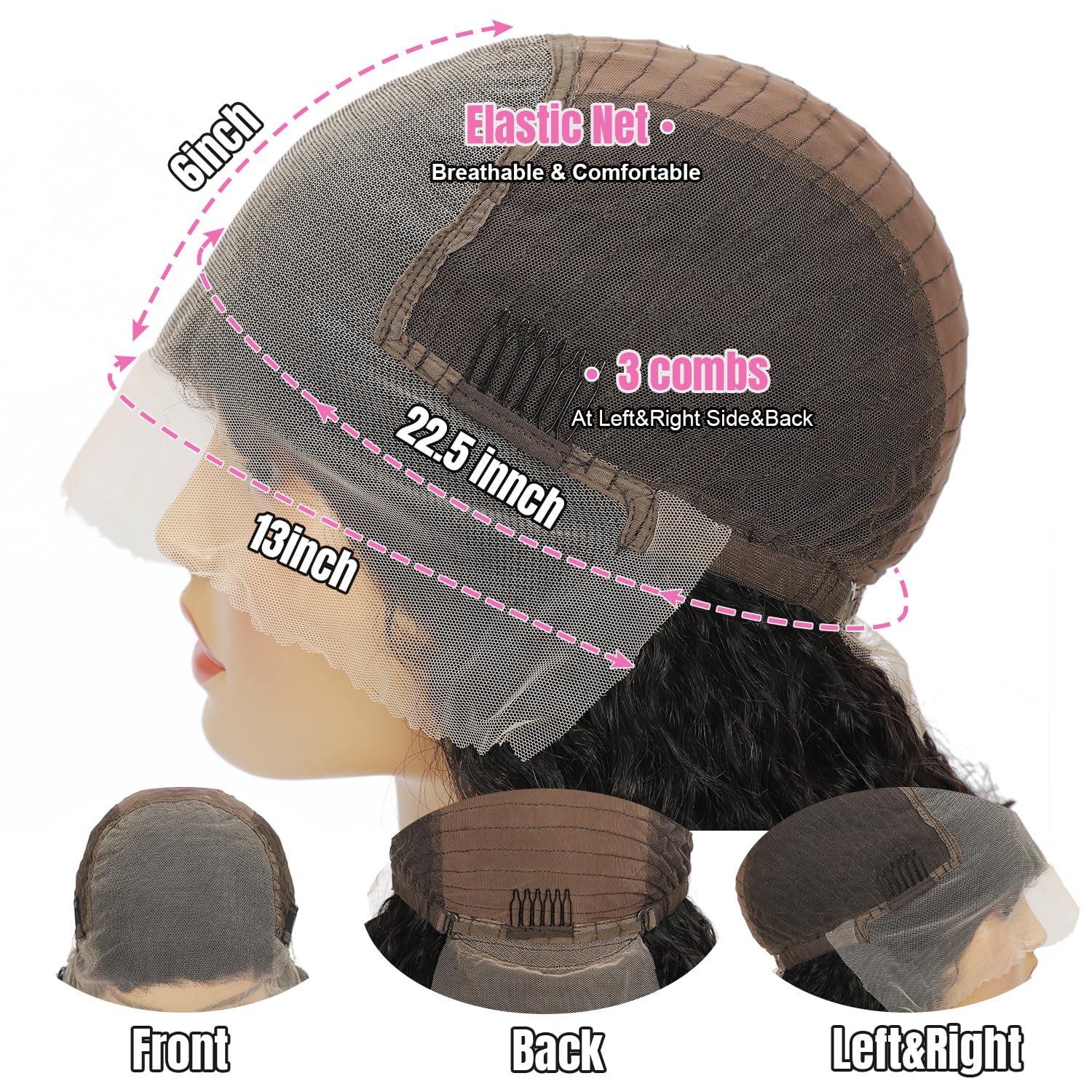 Ksflaae Water Wave wig curls closeup showing defined texture and curl pattern