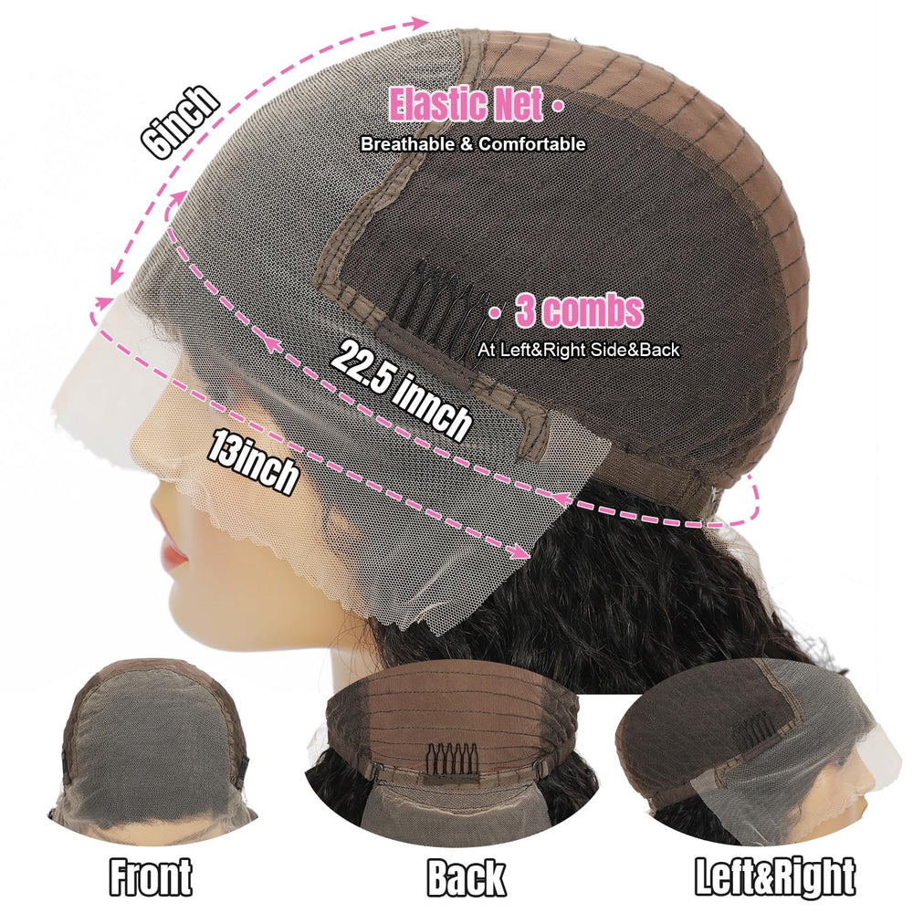 Ksflaae Water Wave wig curls closeup showing defined texture and curl pattern