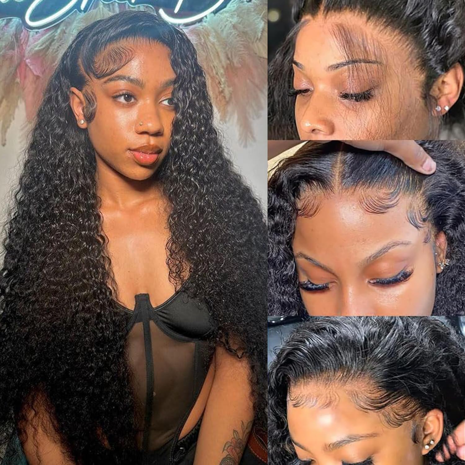 Ksflaae Water Wave 13x6 lace-front wig full length 26 inch for natural, versatile styling