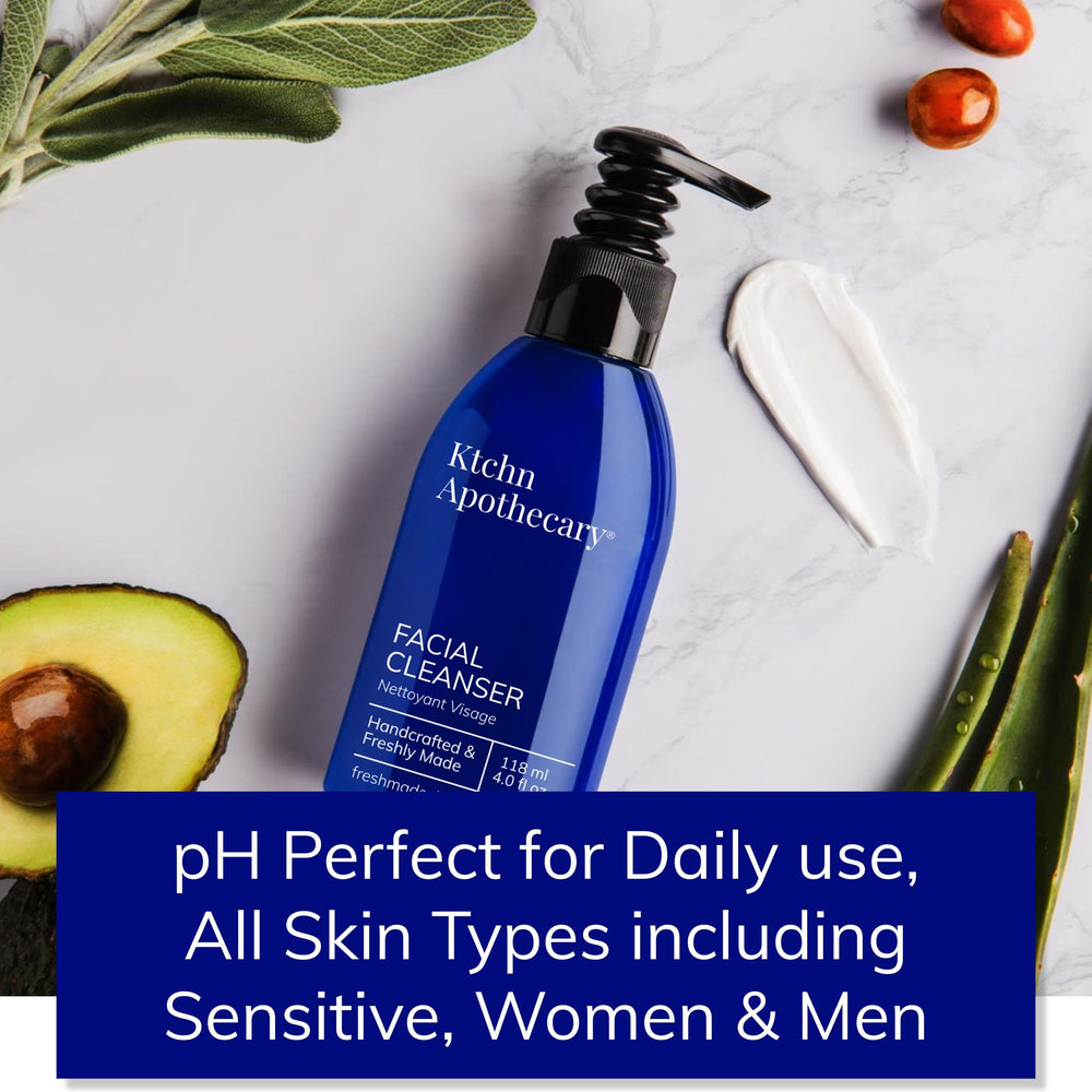 Ktchn Apothecary natural hydrating foaming facial cleanser after-rinse glow on skin without tightness