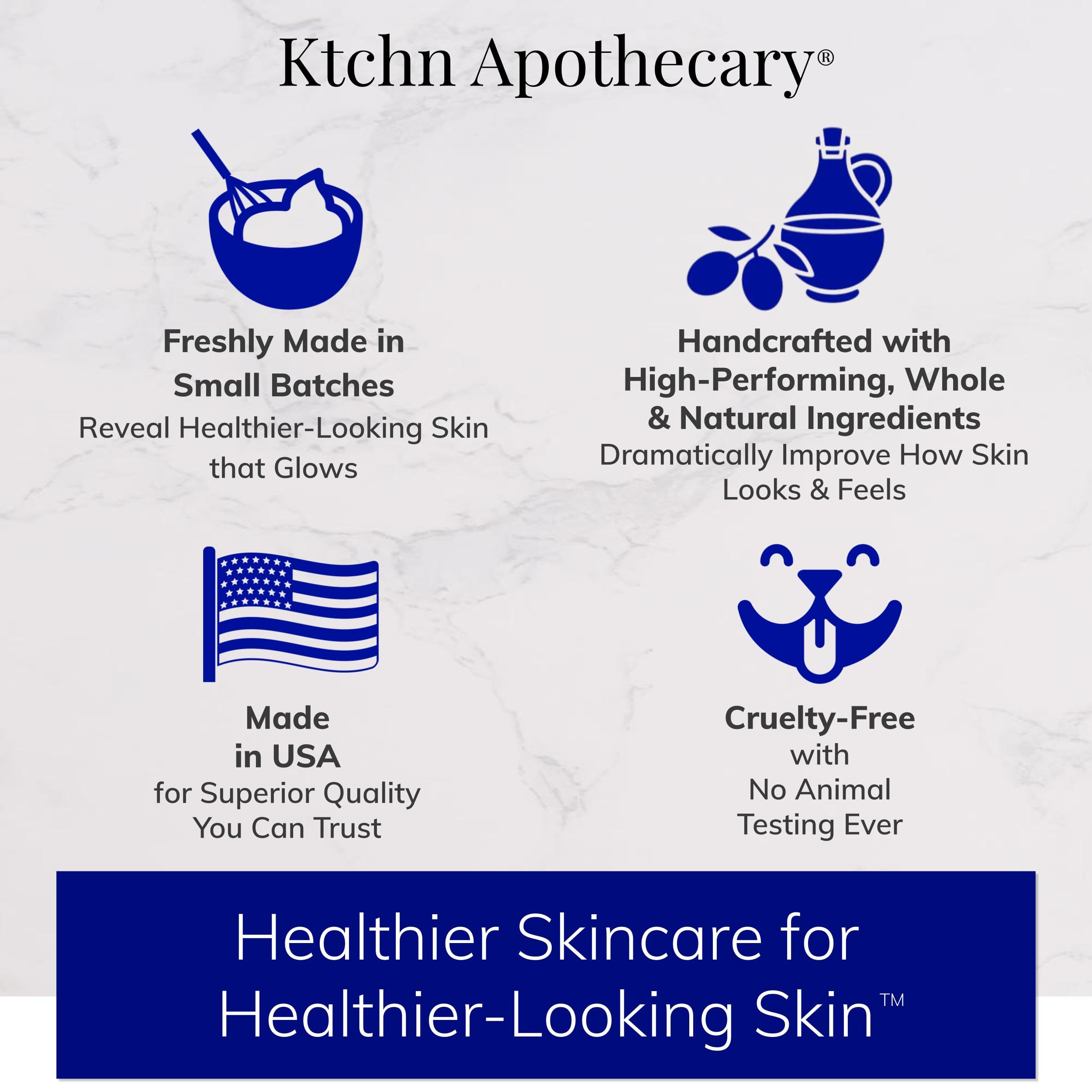 Ktchn Apothecary natural hydrating foaming facial cleanser premium bottle signals clean, trustworthy formulation