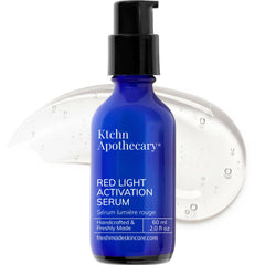 Ktchn Apothecary red-light therapy serum bottle promotes brighter, firmer skin during light therapy.