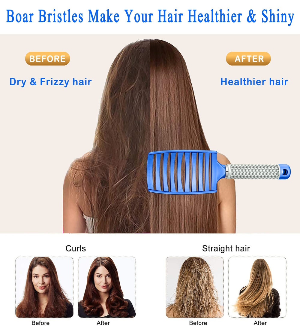 KTKUDY curved vented design for faster drying and smooth detangling