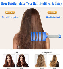 KTKUDY curved vented design for faster drying and smooth detangling