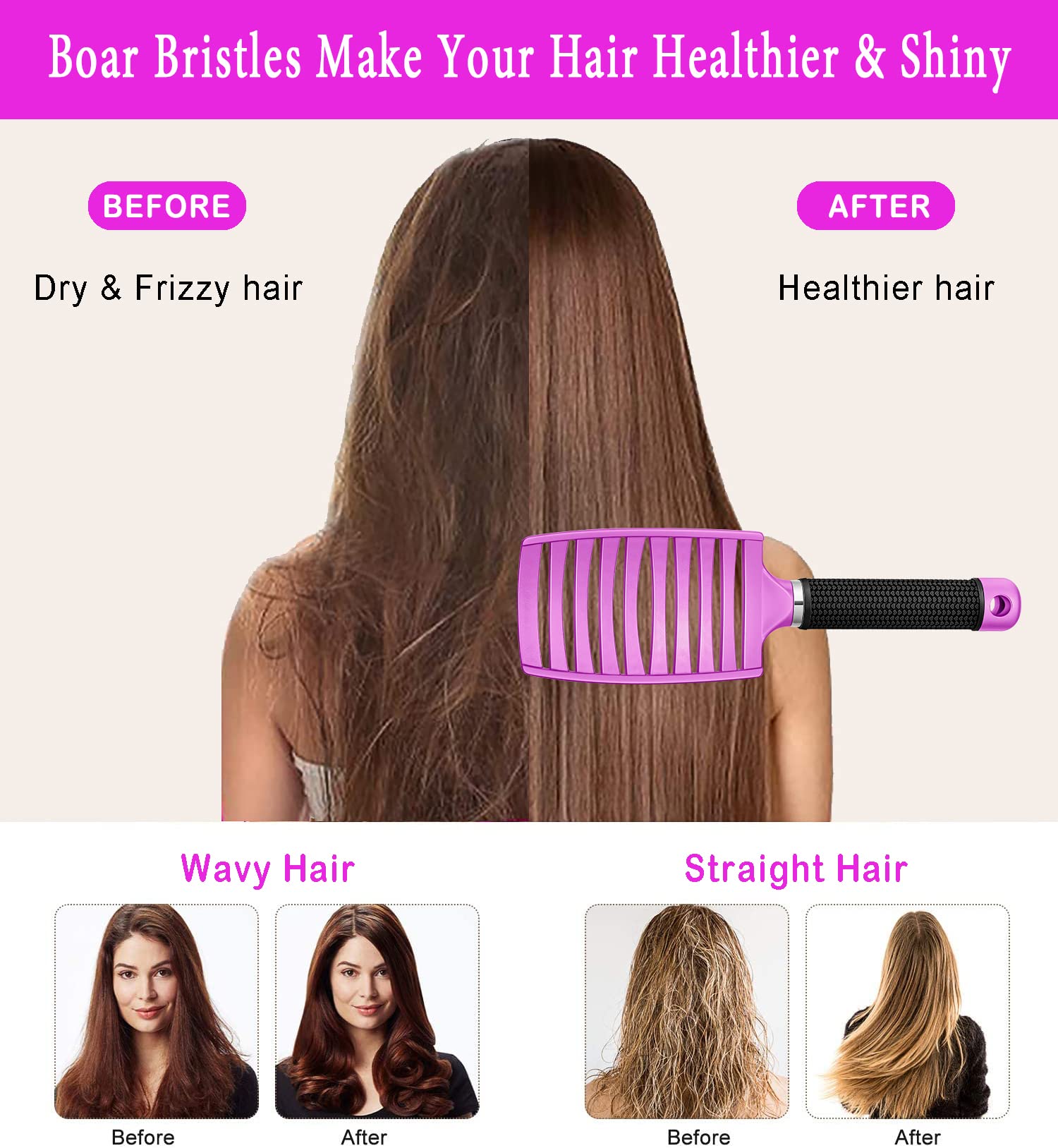 KTKUDY detangler brush designed for kids to reduce brushing tears