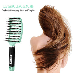 KTKUDY detangling brush boar-bristles-closeup distributes oils for shine.