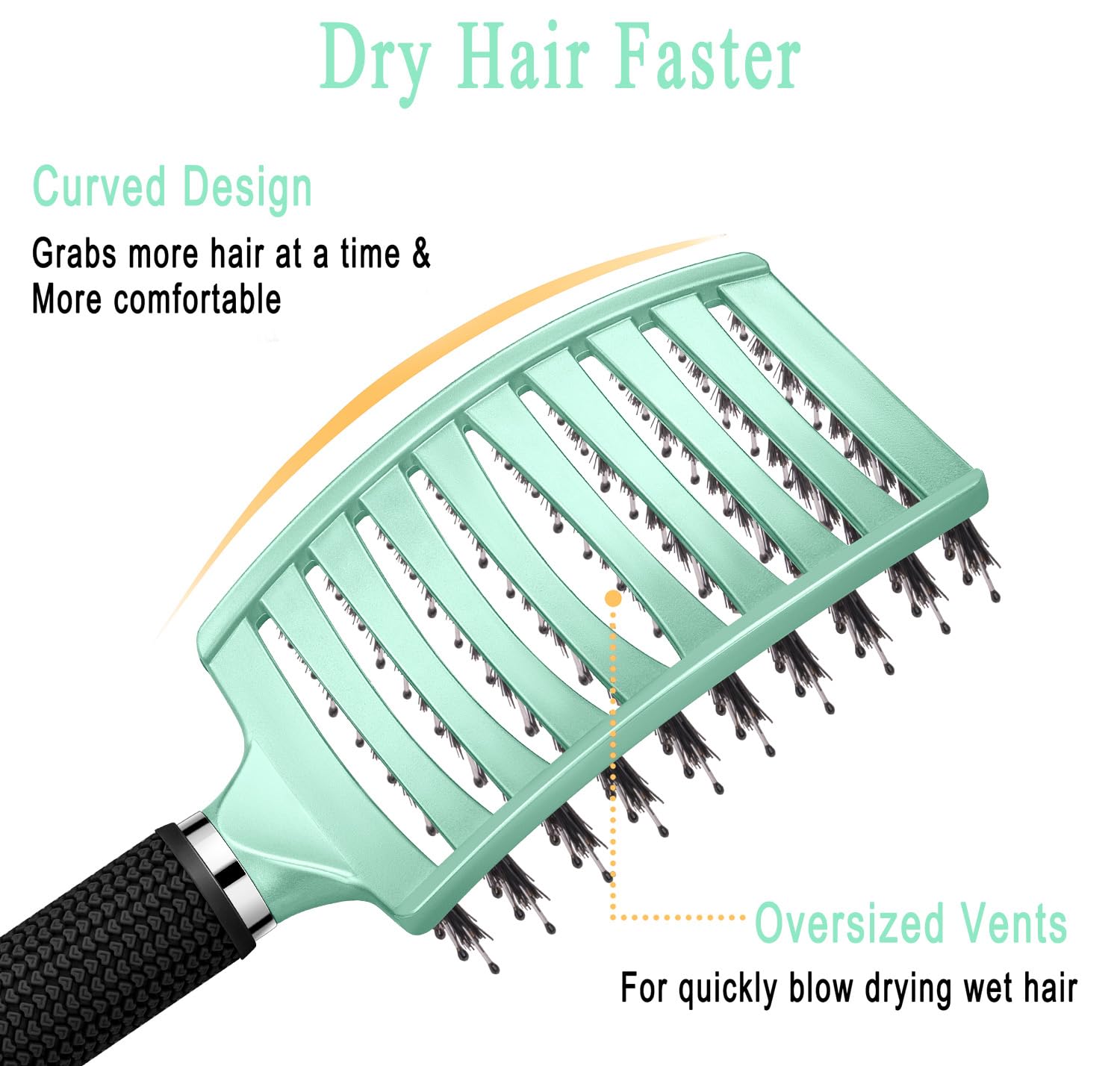 KTKUDY detangling brush gift-packaging stylish turquoise box for gifting.