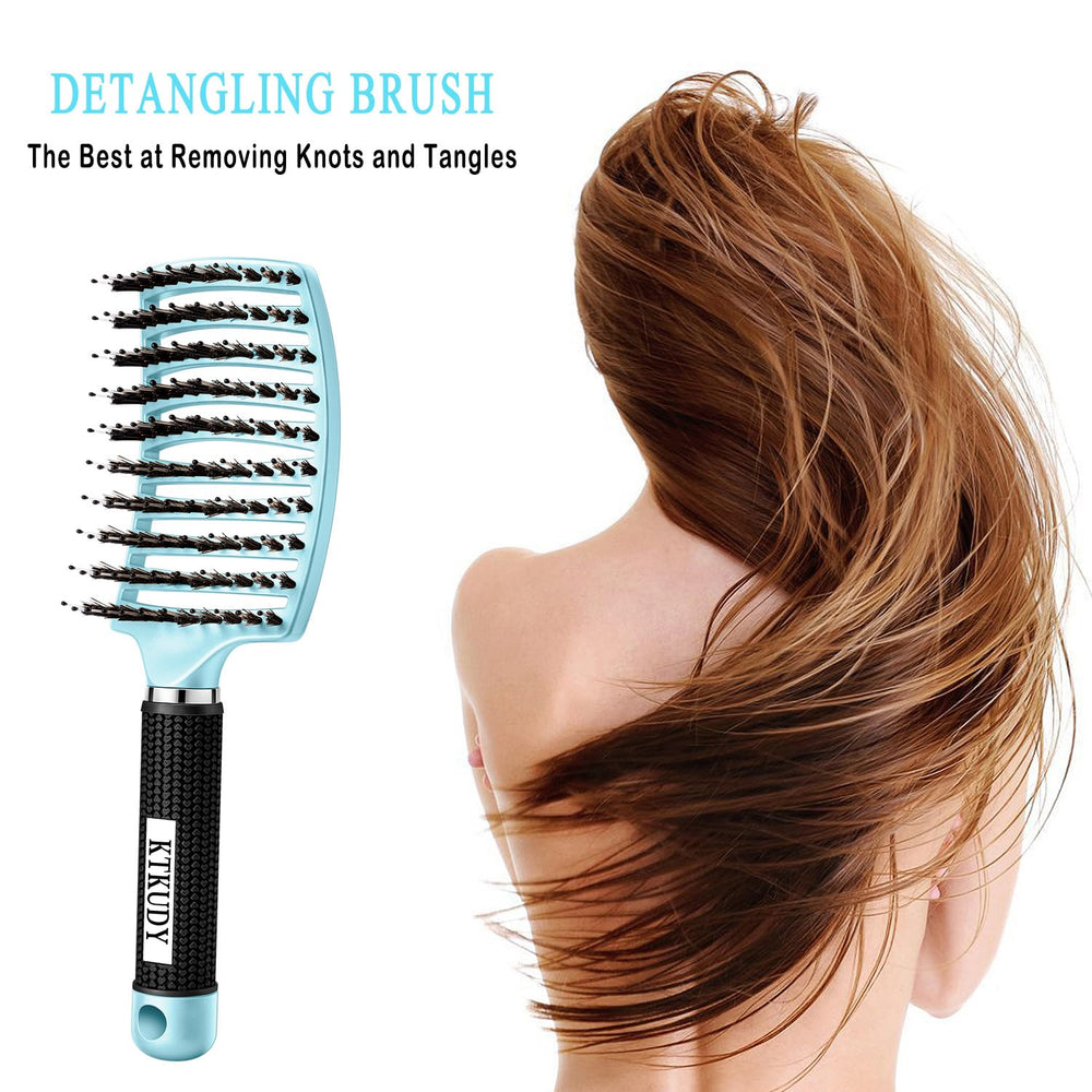 KTKUDY Detangling Brush smooth glide through wet or dry hair