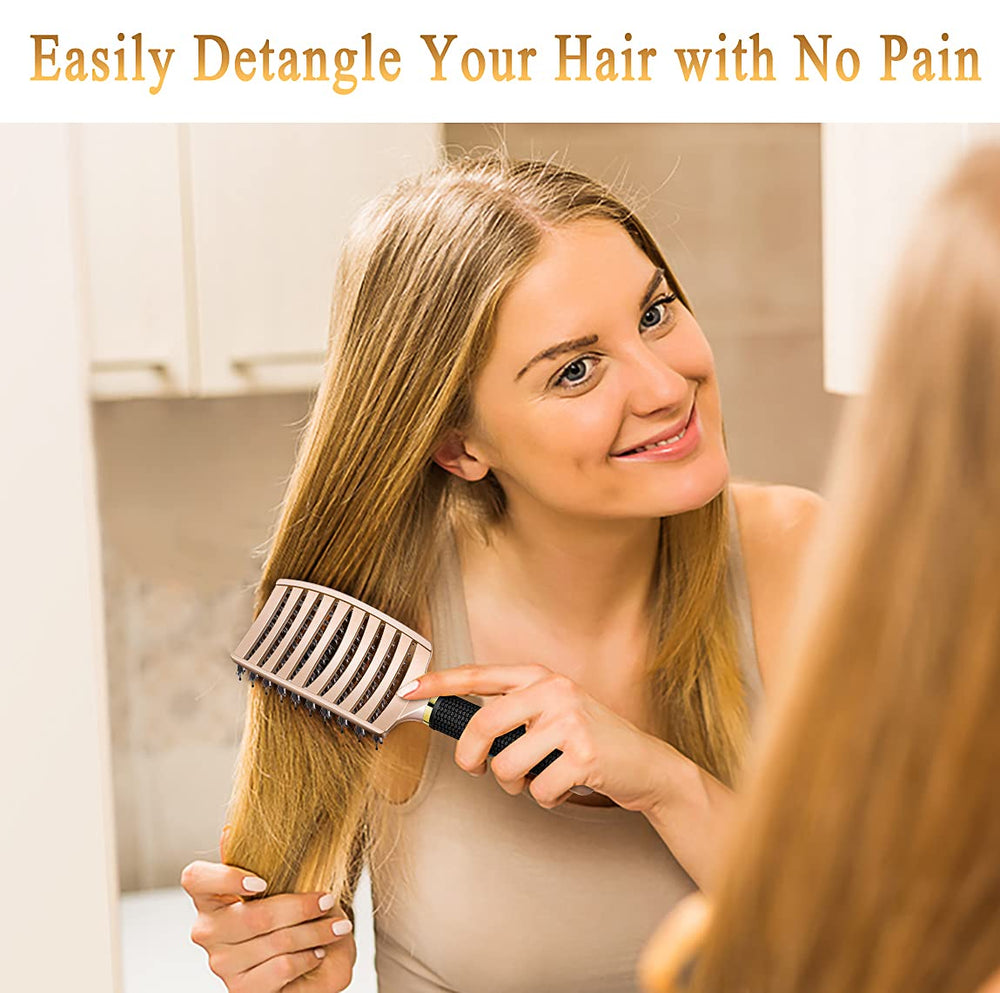 KTKUDY detangling brush distributes natural oils for shinier, healthier-looking hair