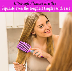 KTKUDY vented detangler brush drying hair allows fast airflow for smoother blow-dry.