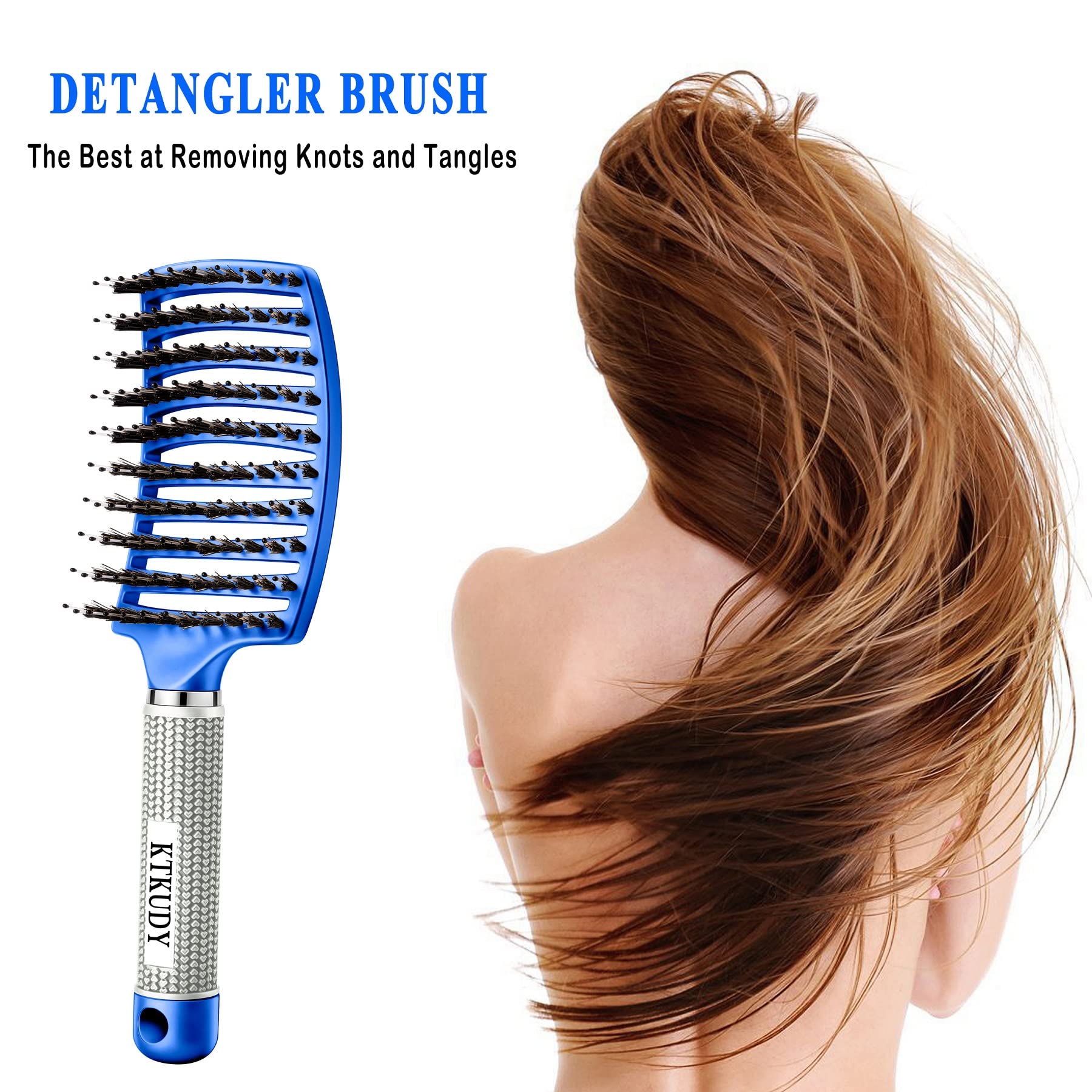 KTKUDY detangler for wet or dry hair reduces pulling and snagging