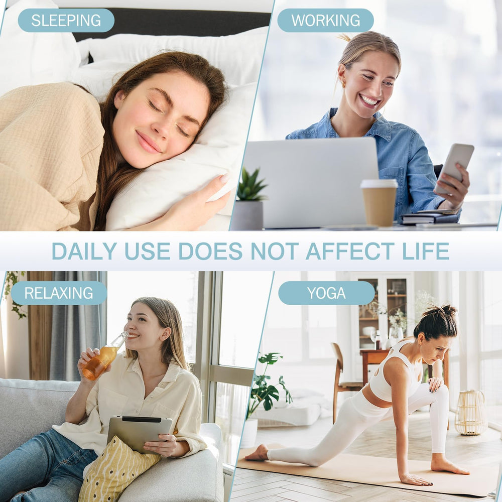 KTSAY toe spacers blue close-up shows flexible silicone that stays comfortable