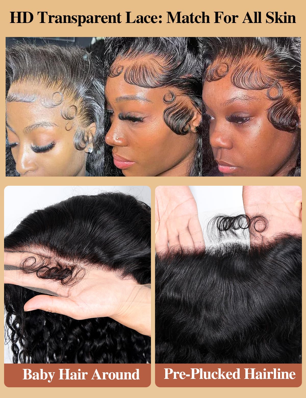 Kucmir 200-density deep-wave wig offers rich fullness with lightweight feel.