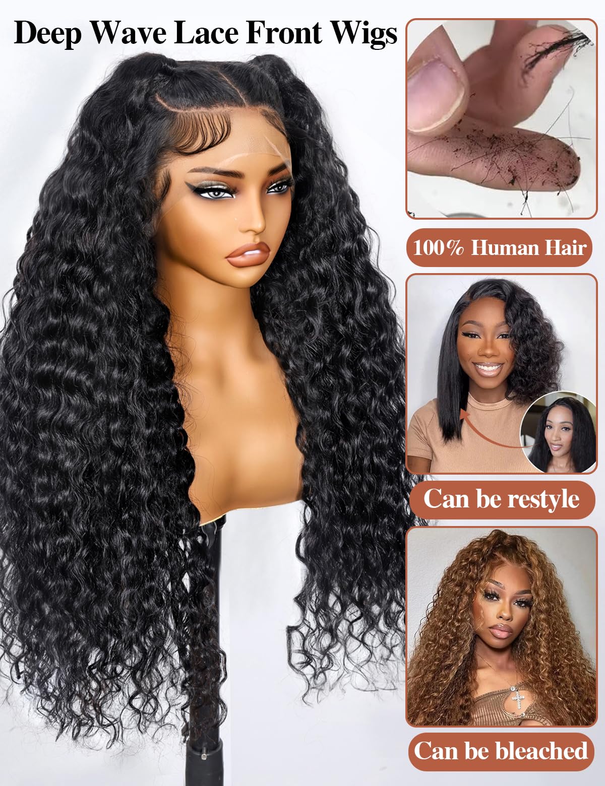 Kucmir 30inch deep-wave wig back view reveals full-volume silhouette.