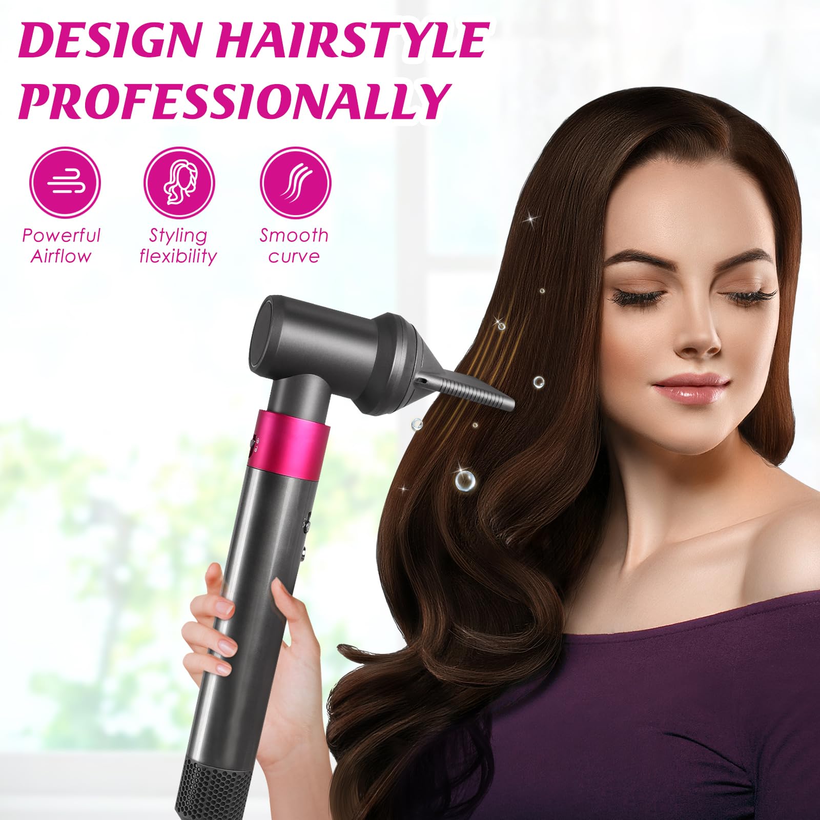 Kuflant Dyson Airwrap compatibility expands styling versatility with curling-to-dryer use.
