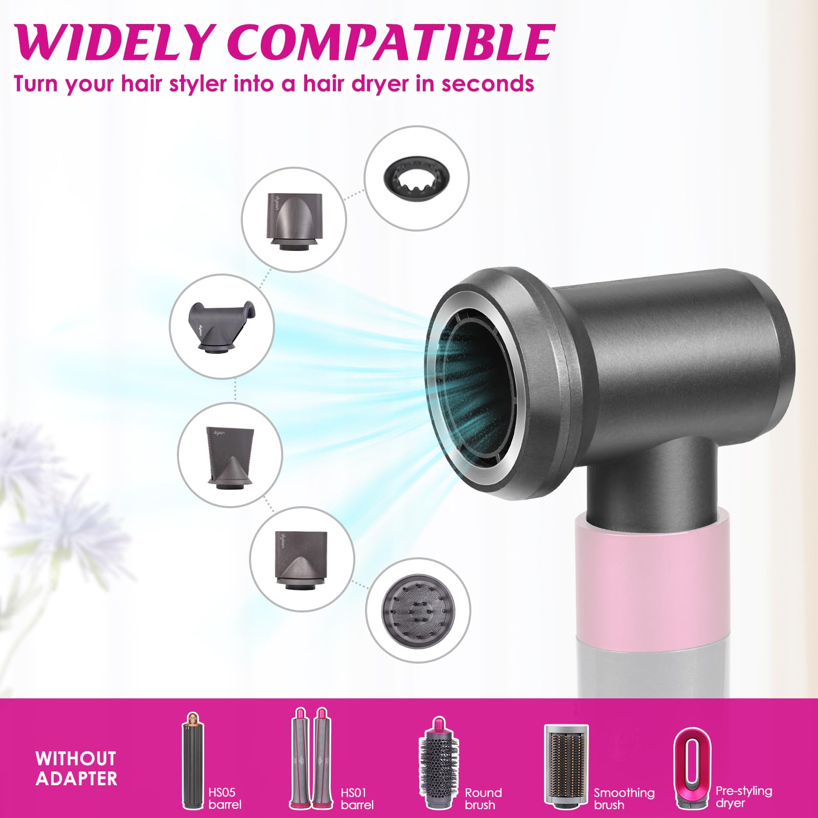 Kuflant wall-mounted organizer holder saves counter space and keeps nozzles handy.