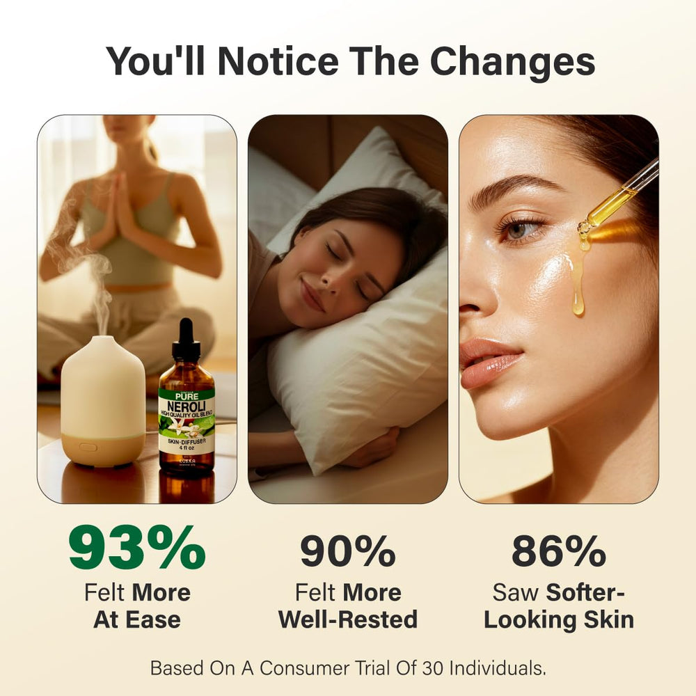 KUKKA neroli blended into carrier oil applied to wrist, nourishing skincare benefit