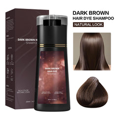 KUKSY Hair Color Dye Shampoo close-up reveals natural shine and even color.