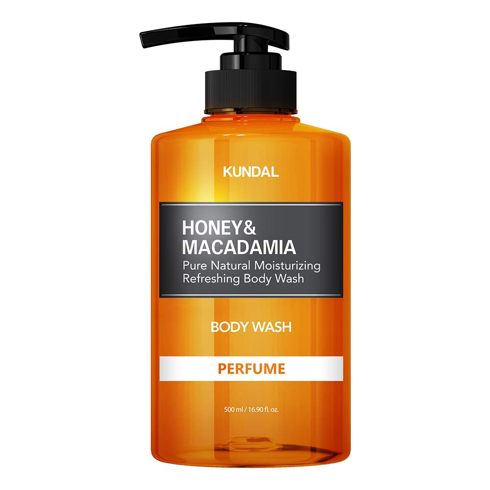 KUNDAL Nature Honey & Macadamia body wash bottle for daily hydration
