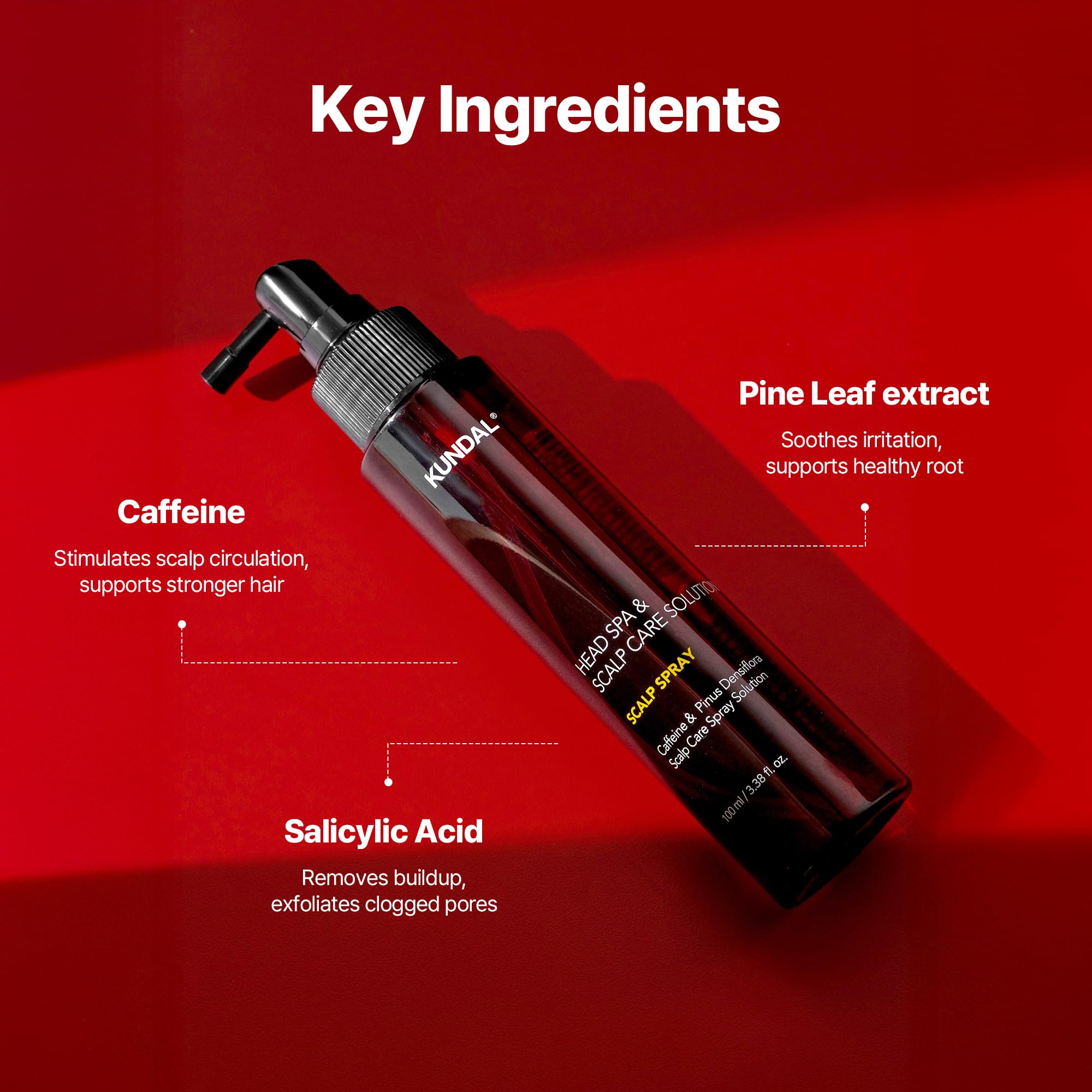 KUNDAL peppermint oil cooling sensation visible on tonic