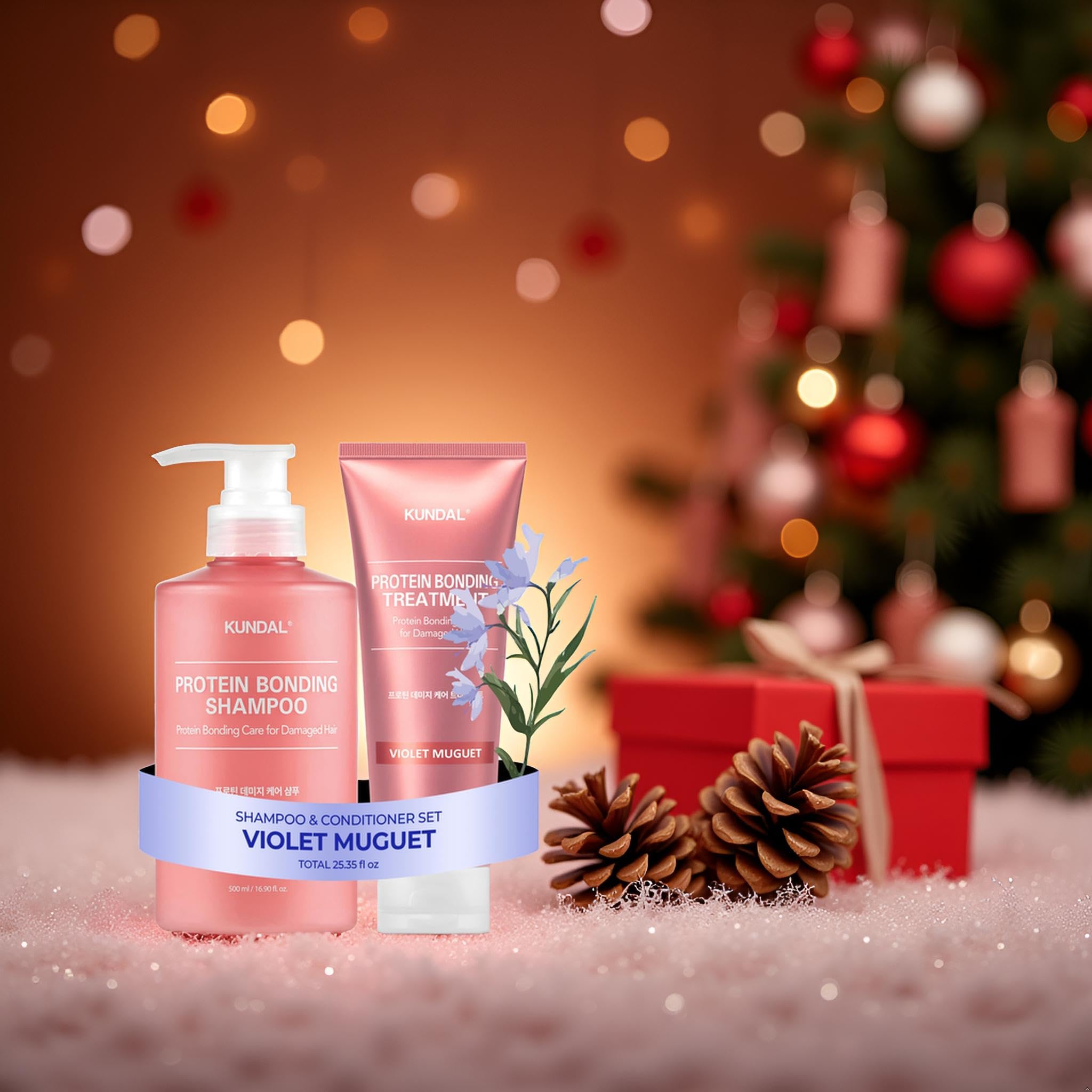 KUNDAL protein bonding conditioner bottle shows moisture-rich treatment for detangling and shine