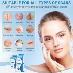 Kunyle silicone scar gel packaging and instruction leaflet for easy use