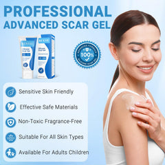 Kunyle silicone scar gel texture close-up shows non-greasy absorption
