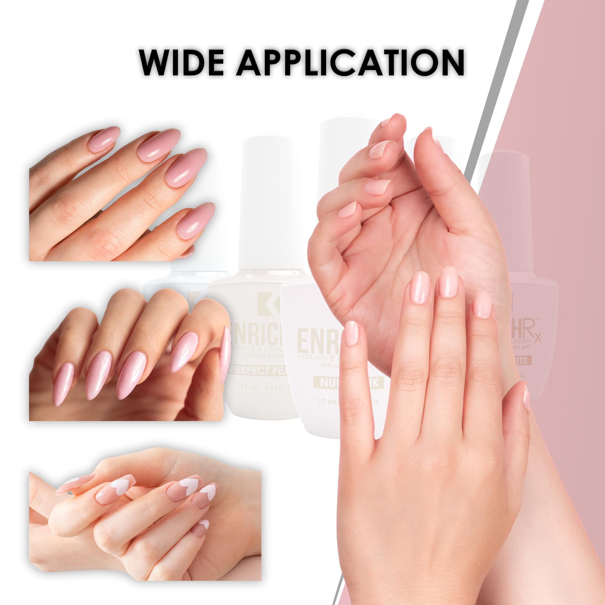 Ultra-clear finish shown on natural nails for everyday wear.