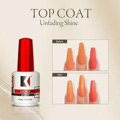 KUPA GelFinity topcoat bottle-label-closeup shows premium packaging and instructions.