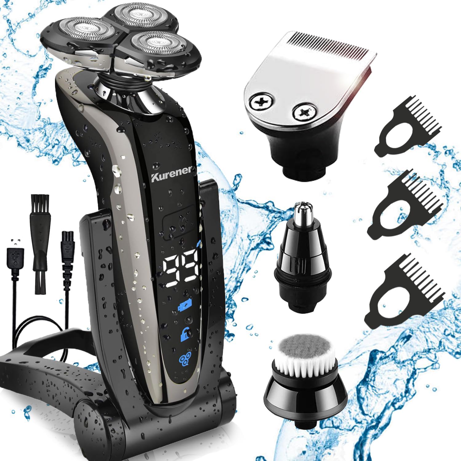 Kurener charging stand keeping the razor organized and ready