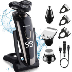 Kurener electric razor with 4D floating blades for contour-following precision
