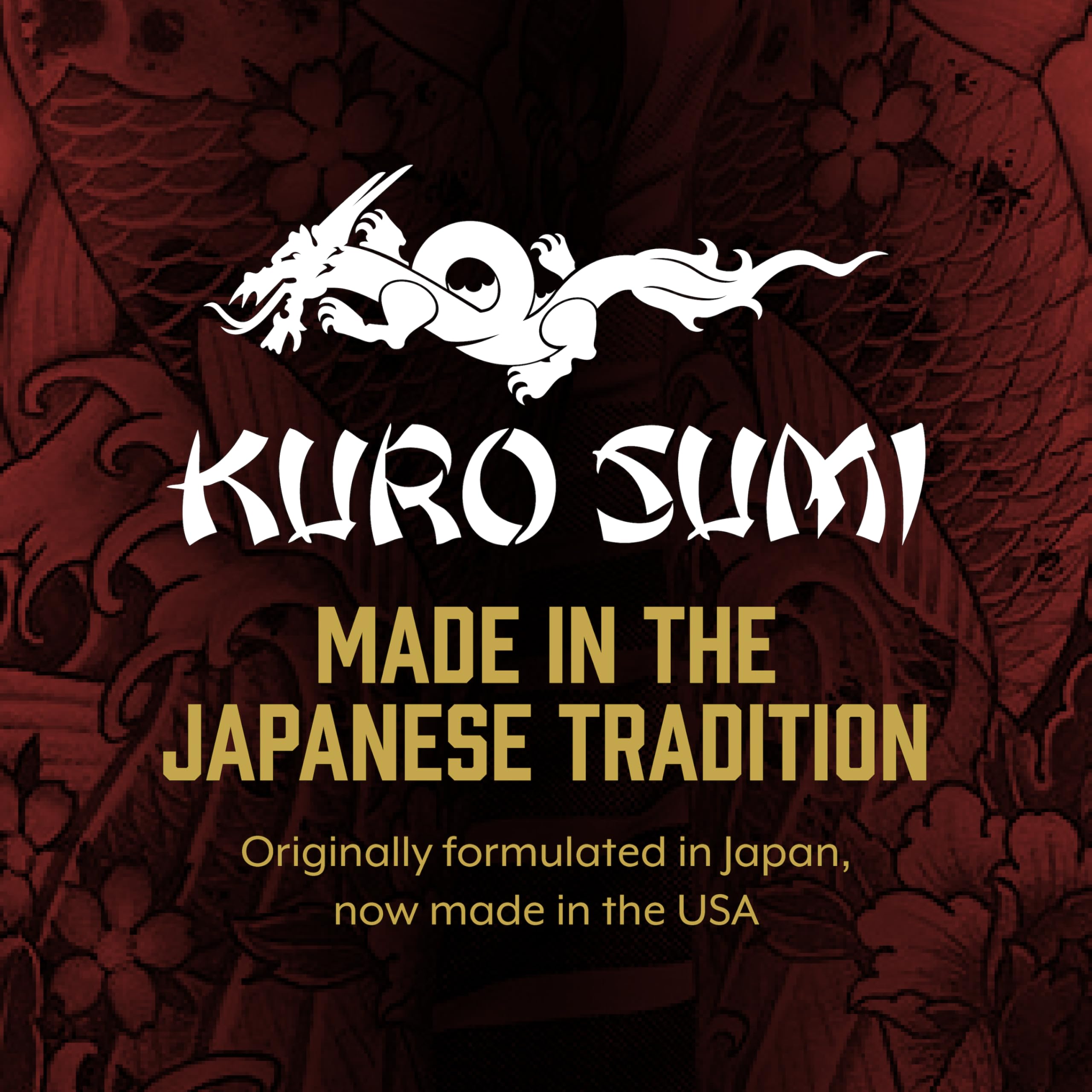 Kuro Sumi American-made packaging visual emphasizing quality standards.