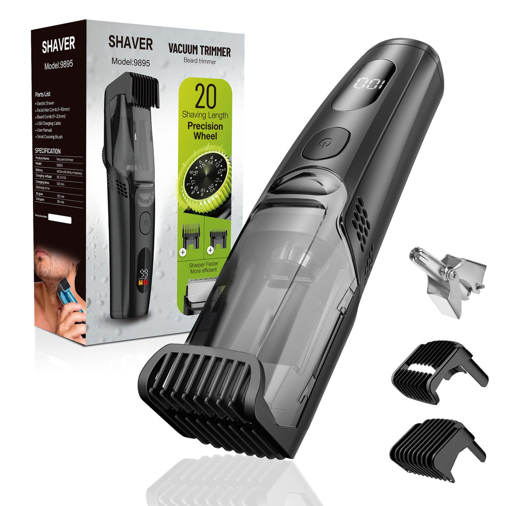 Kurtmark Vacuum Beard Trimmer assembled for mess-free grooming.