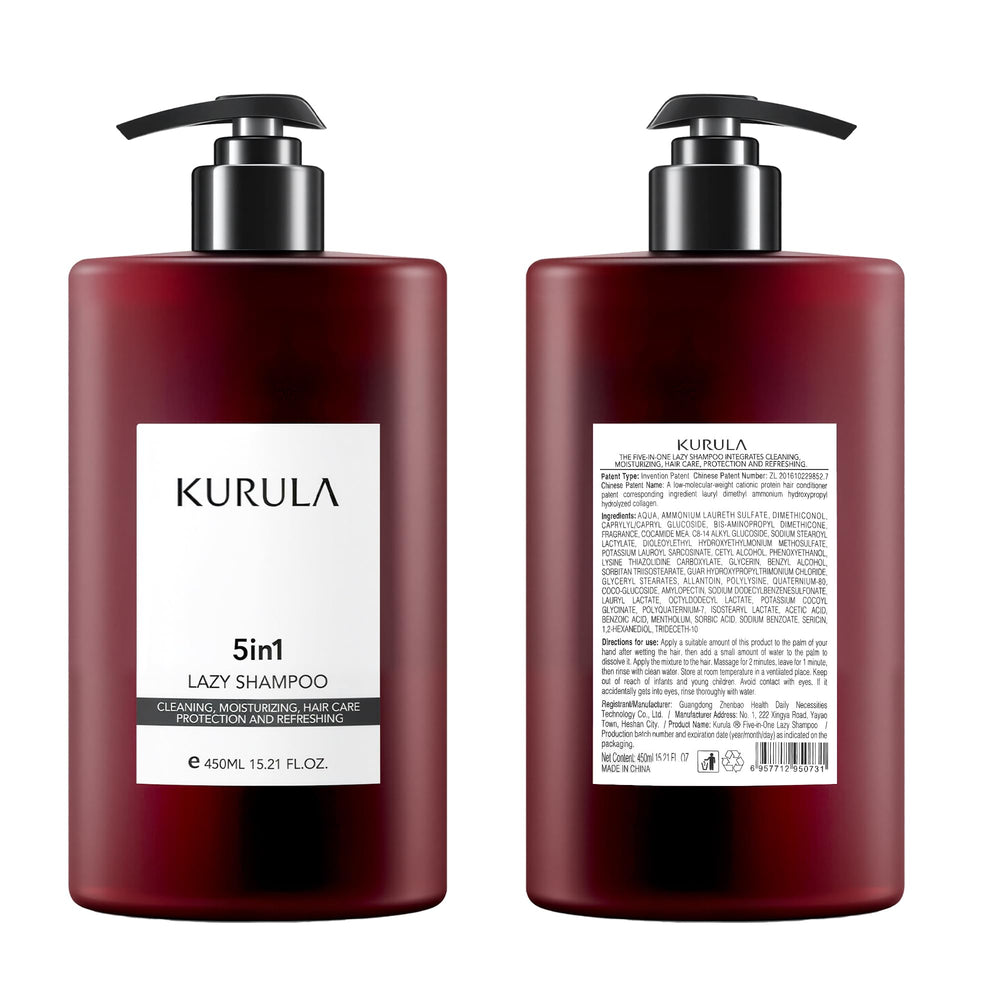 Kurula Shampoo anti-static soft hair image indicates reduced frizz and smoother styling.