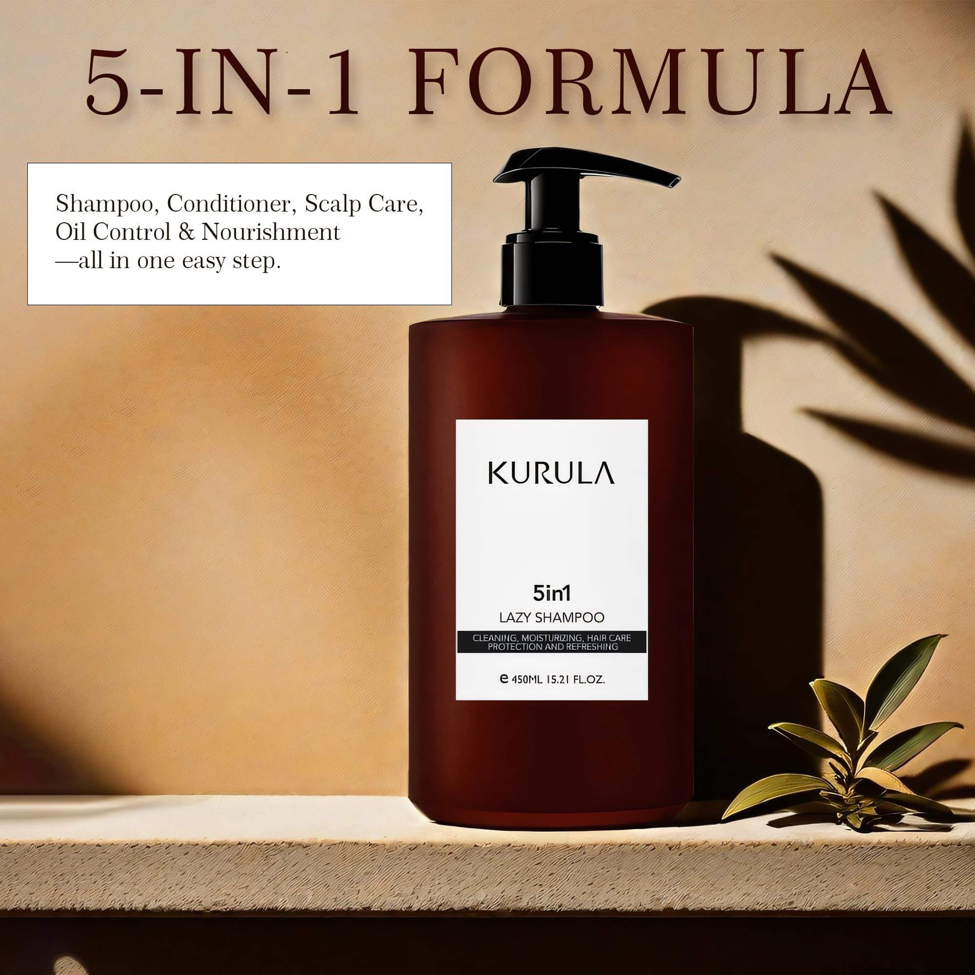 Kurula Shampoo foamy lather closeup highlights rich cleansing and volumizing formula.