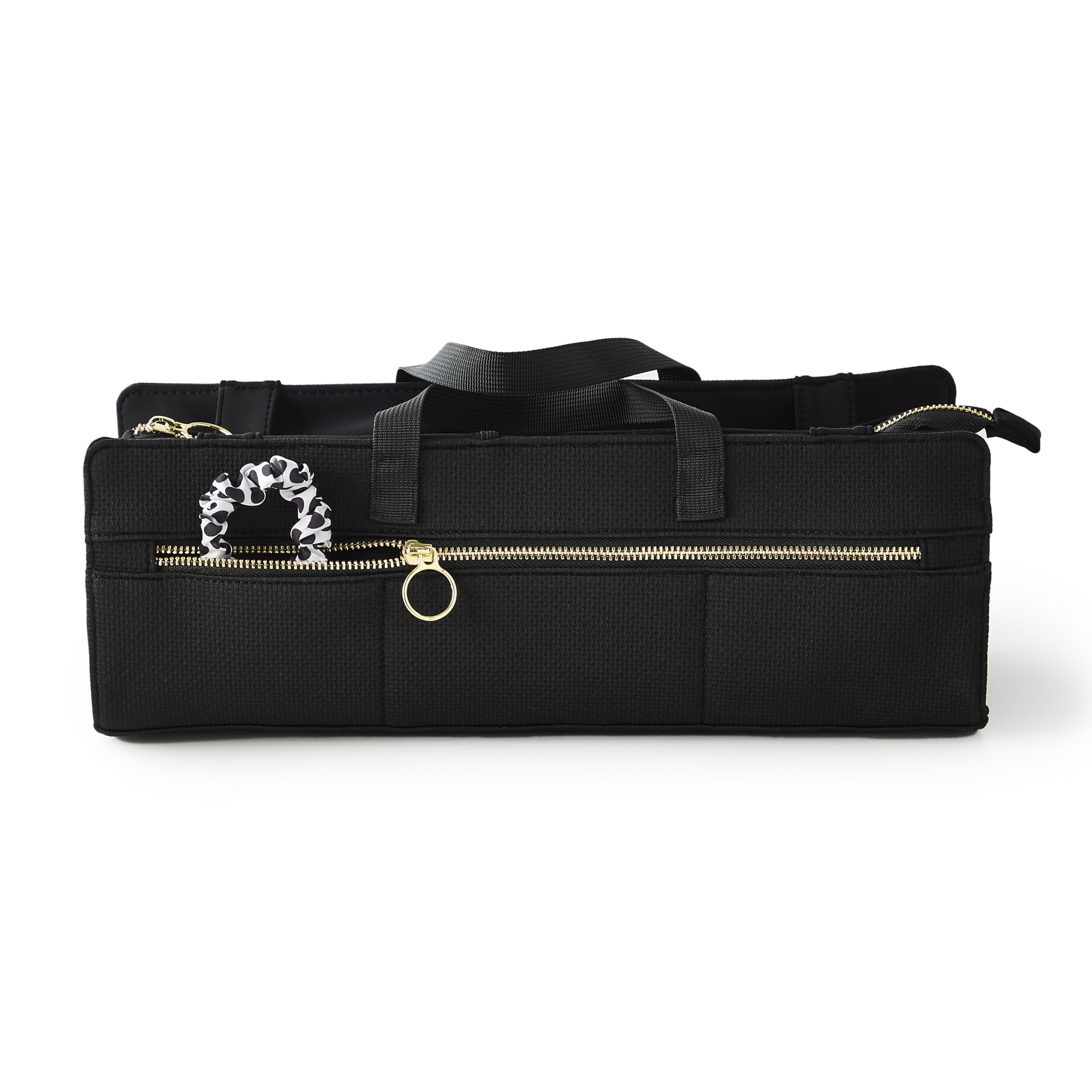 KUSSHI hair tools bag elastic pockets keep brushes secure and organized.