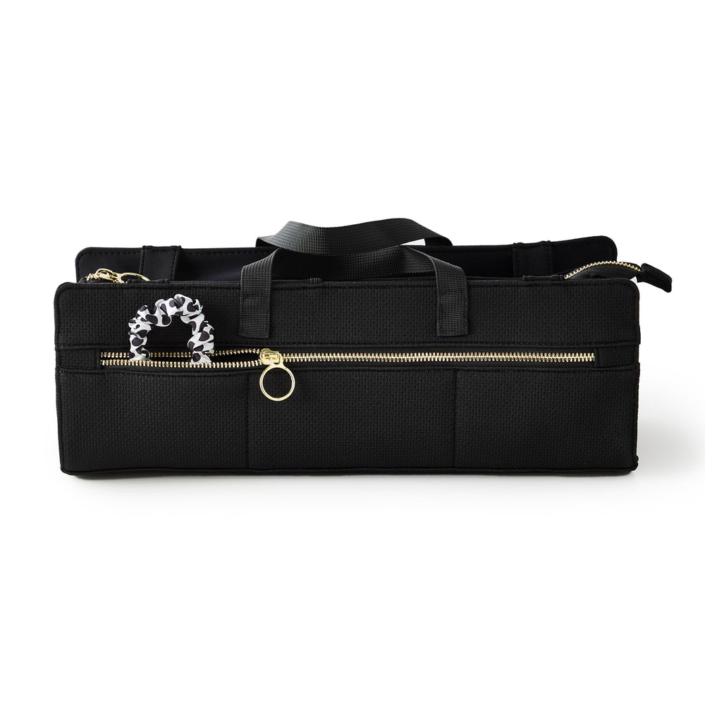 KUSSHI hair tools bag elastic pockets keep brushes secure and organized.