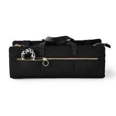 KUSSHI hair tools bag elastic pockets keep brushes secure and organized.