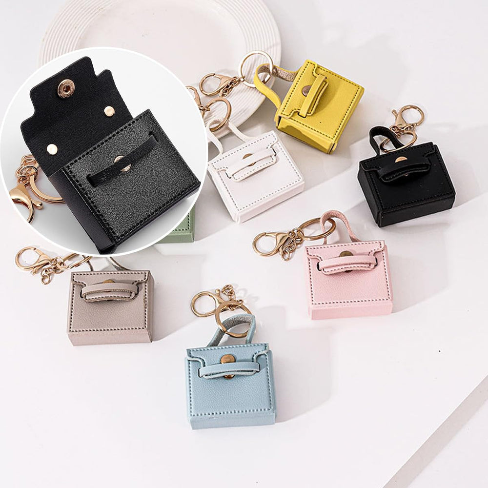 KuuGuu llavero-mochila mini rosa, ideal como adorno decorativo y estuche pequeño.