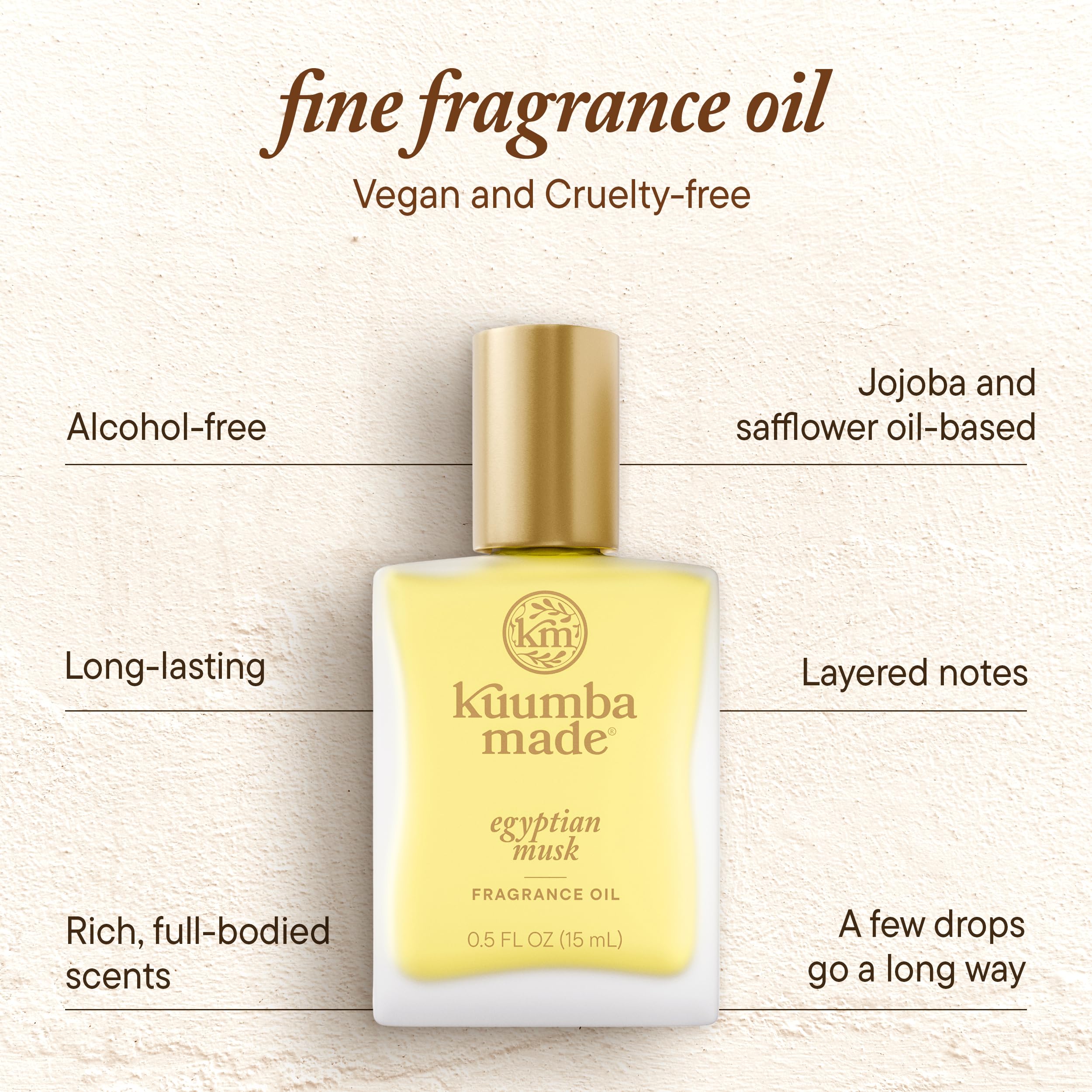 Kuumba Made Egyptian Musk apply-drops proves a few drops deliver long-lasting scent.