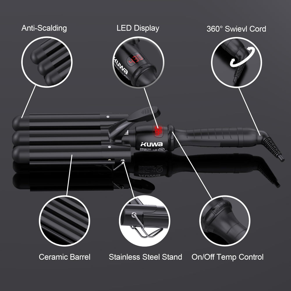 kuwa crimper adds smoothing and shine to hair texture